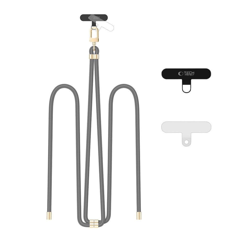 SANGLE CROISEE TECH-PROTECT C7S EN CORDON GRIS/OR