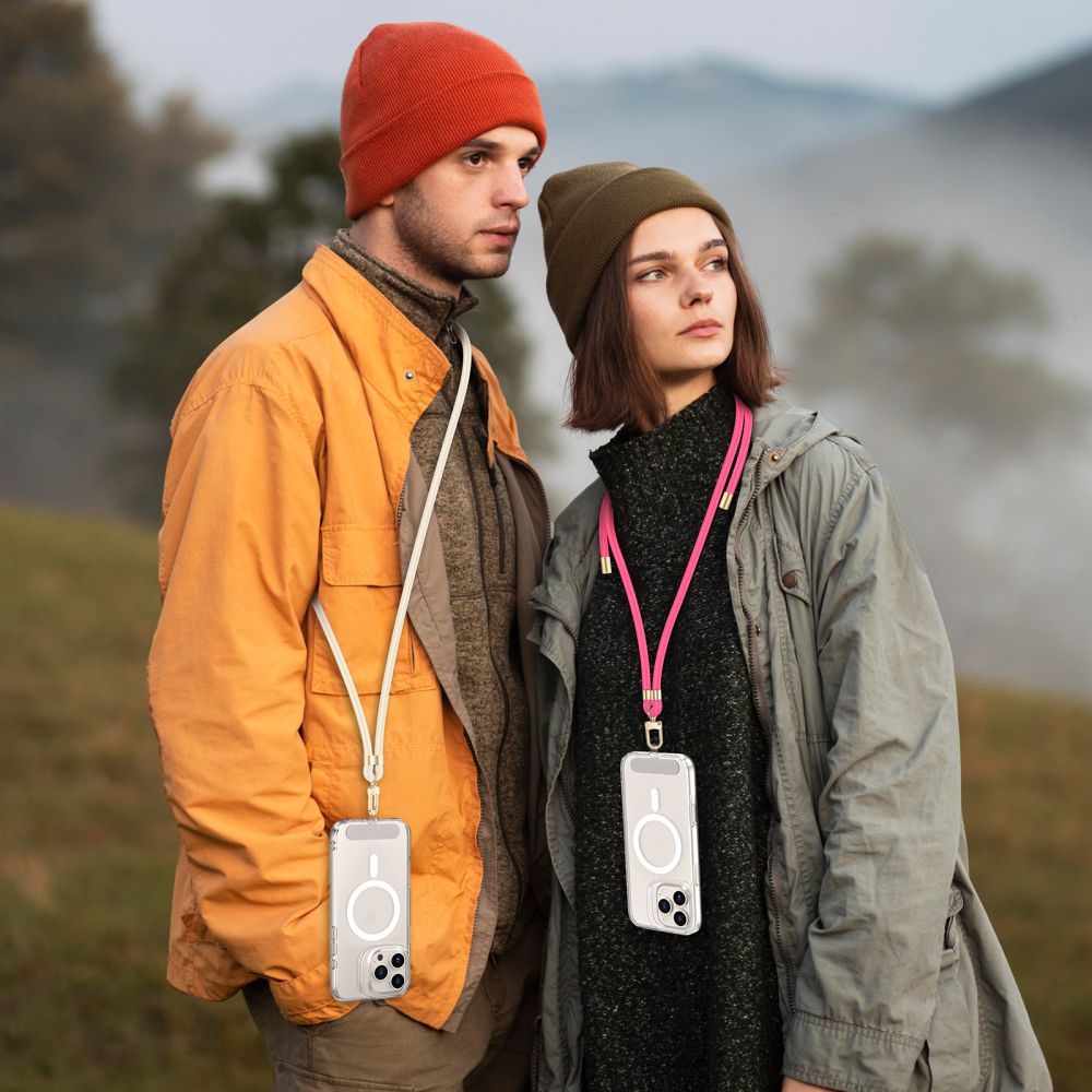 SANGLE CROISEE TECH-PROTECT C7S EN CORDON ROSE CHAUD/OR