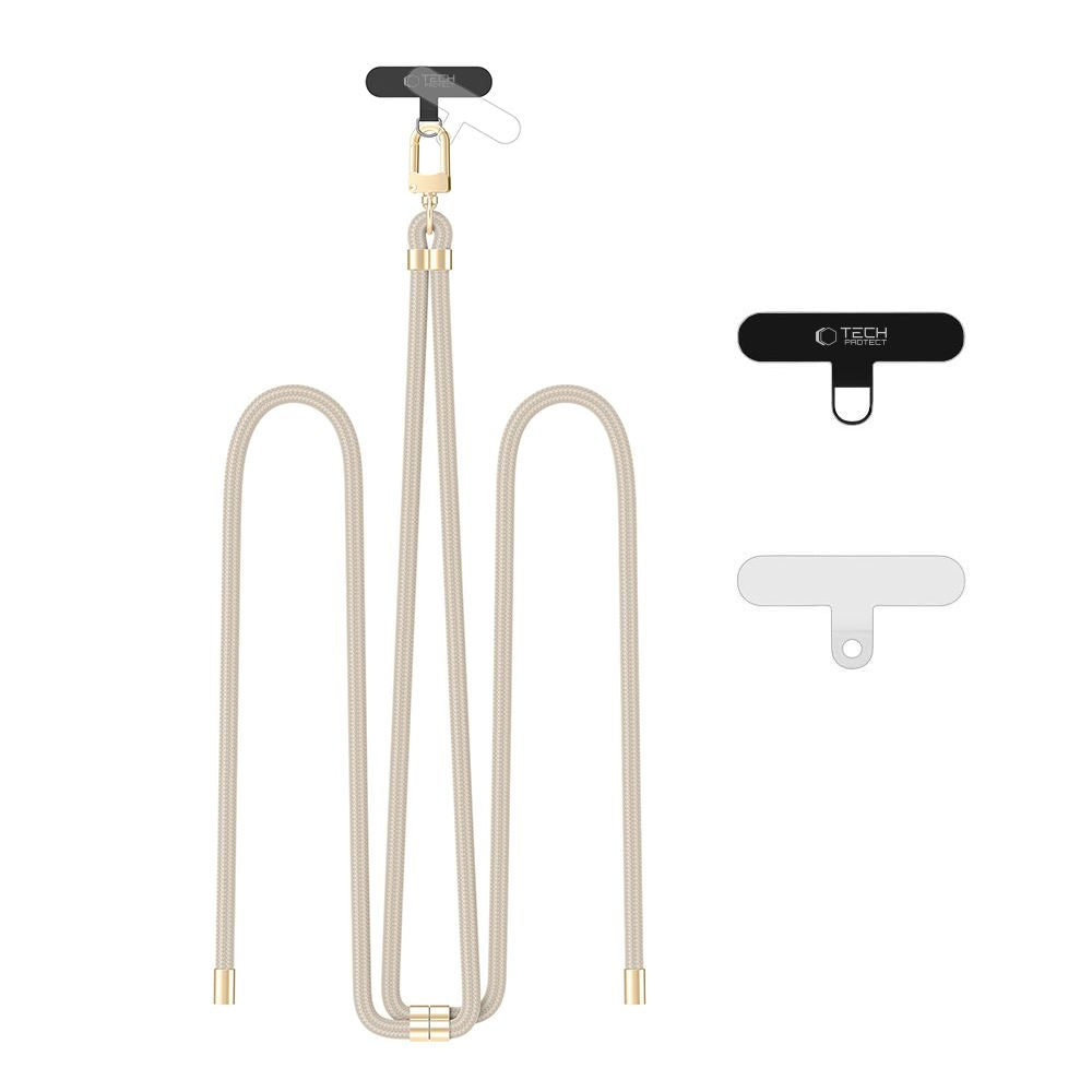 SANGLE CROISEE EN CORDON TECH-PROTECT C7S TAUPE/OR