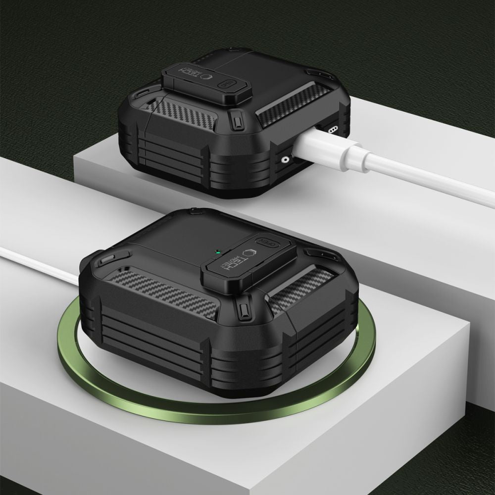 COQUE TECH-PROTECT CARBONOX APPLE AIRPODS 4 NOIRE
