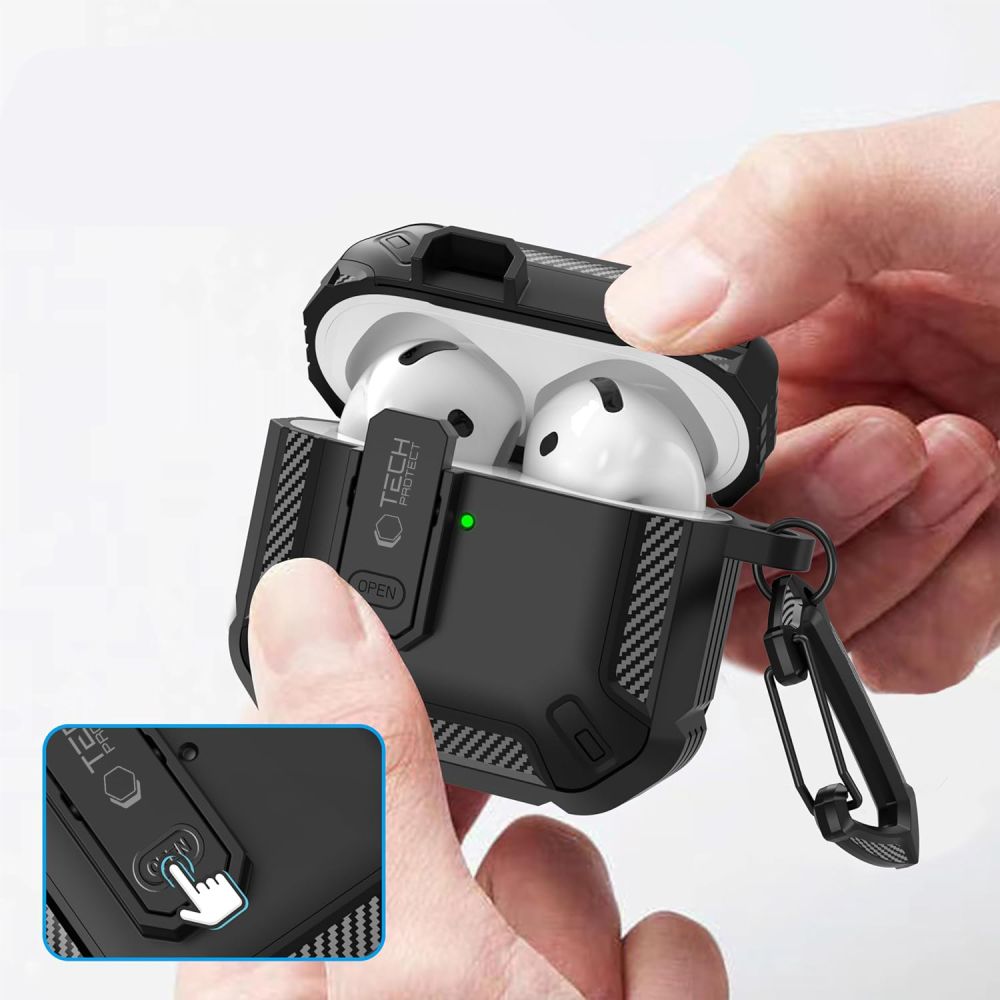 COQUE TECH-PROTECT CARBONOX APPLE AIRPODS 4 NOIRE