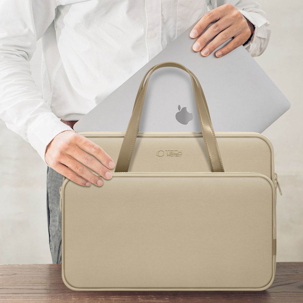 SAC TECH-PROTECT SAC DE TRANSPORT POUR ORDINATEUR PORTABLE 15-16 BEIGE DÉSERT