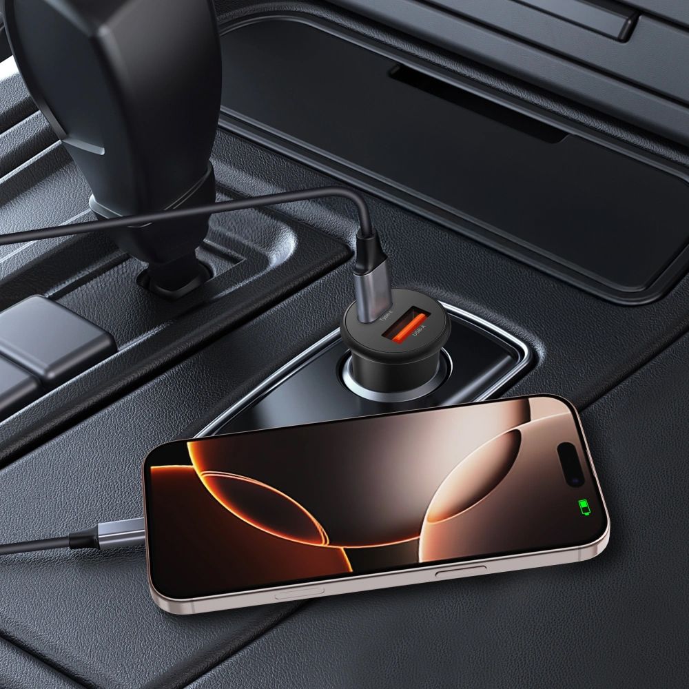 CHARGEUR DE VOITURE TECH-PROTECT CC02 2 PORTS PD35W/QC3.0 NOIR