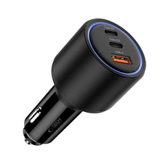 CHARGEUR DE VOITURE TECH-PROTECT CC04 3 PORTS PD175W NOIR