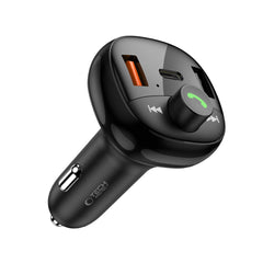 CHARGEUR DE VOITURE TECH-PROTECT CC06 3 PORTS PD72W + TRANSMETTEUR FM BLUETOOTH NOIR