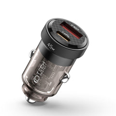 CHARGEUR DE VOITURE TECH-PROTECT CC45W CHARGEUR DE VOITURE 2 PORTS PD45W/QC3.0 NOIR
