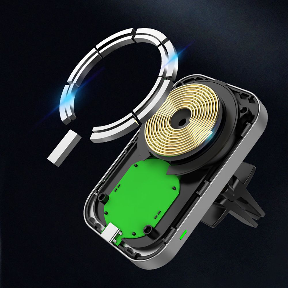 SUPPORT / CHARGEUR DE VOITURE TECH-PROTECT CW19 MAGNETIC MAGSAFE VENT MONTAGE DE VOITURE NOIR