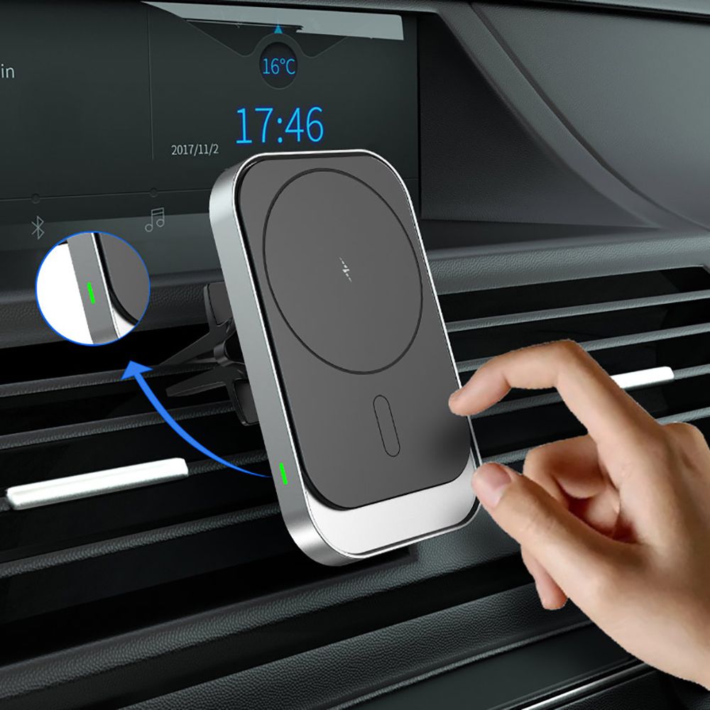 SUPPORT / CHARGEUR DE VOITURE TECH-PROTECT CW19 MAGNETIC MAGSAFE VENT MONTAGE DE VOITURE NOIR