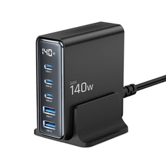 CHARGEUR DE BUREAU TECH-PROTECT DC140W-GAN 5 PORTS PD140W/QC3.0 NOIR