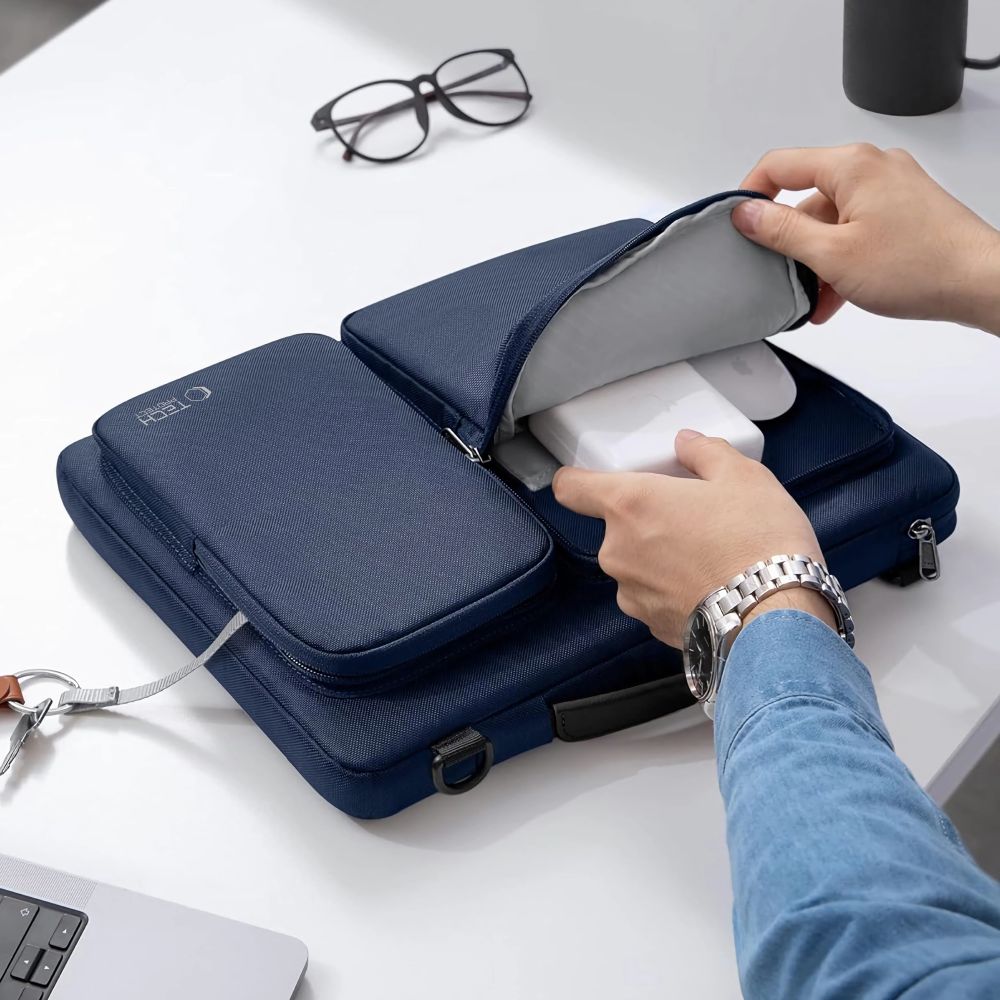 SAC À DOS TECH-PROTECT DEFENDER POUR ORDINATEUR PORTABLE 13-14 BLEU MARINE
