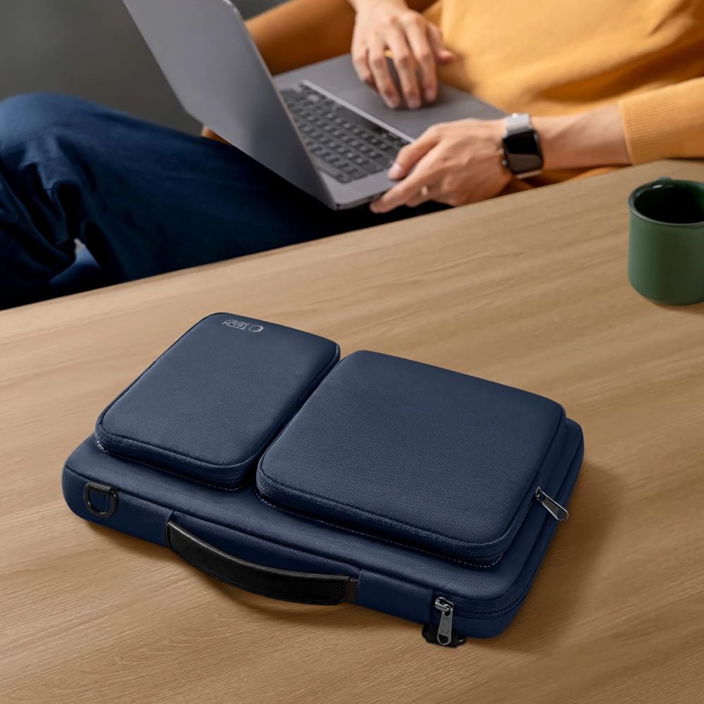 SAC À DOS TECH-PROTECT DEFENDER POUR ORDINATEUR PORTABLE 15-16 BLEU MARINE