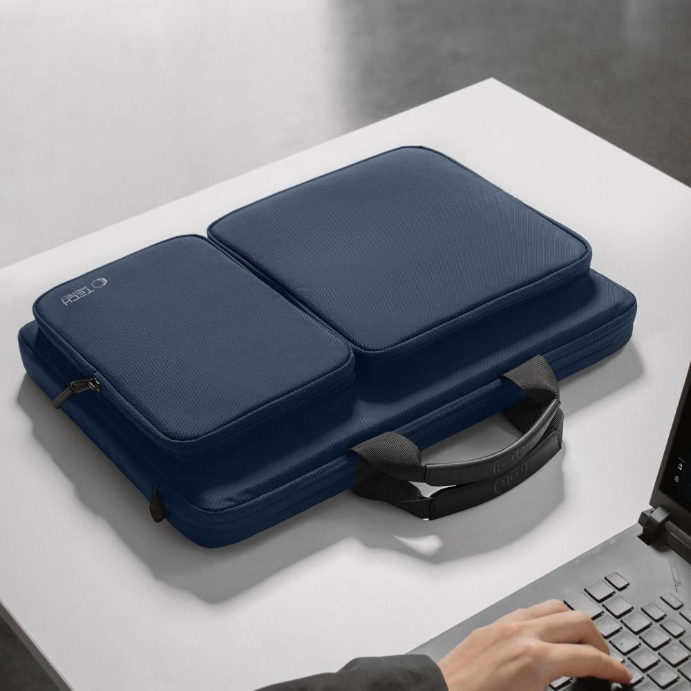 SAC À DOS TECH-PROTECT DEFENDER POUR ORDINATEUR PORTABLE 17 POUCES BLEU MARINE