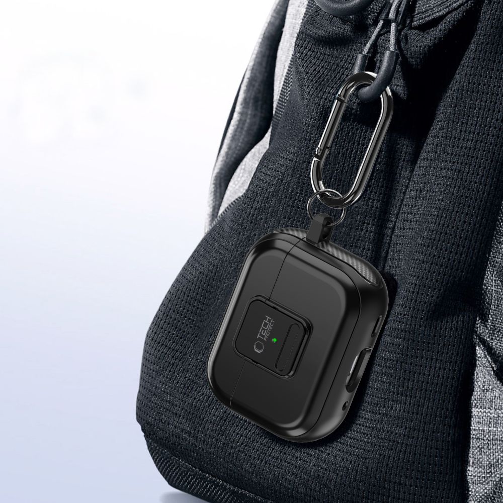 COQUE TECH-PROTECT DEFENDER HOOK MAGSAFE APPLE AIRPODS PRO 1 / 2 NOIRE