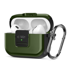 COQUE TECH-PROTECT DEFENDER HOOK MAGSAFE APPLE AIRPODS PRO 1 / 2 VERT OLIVE