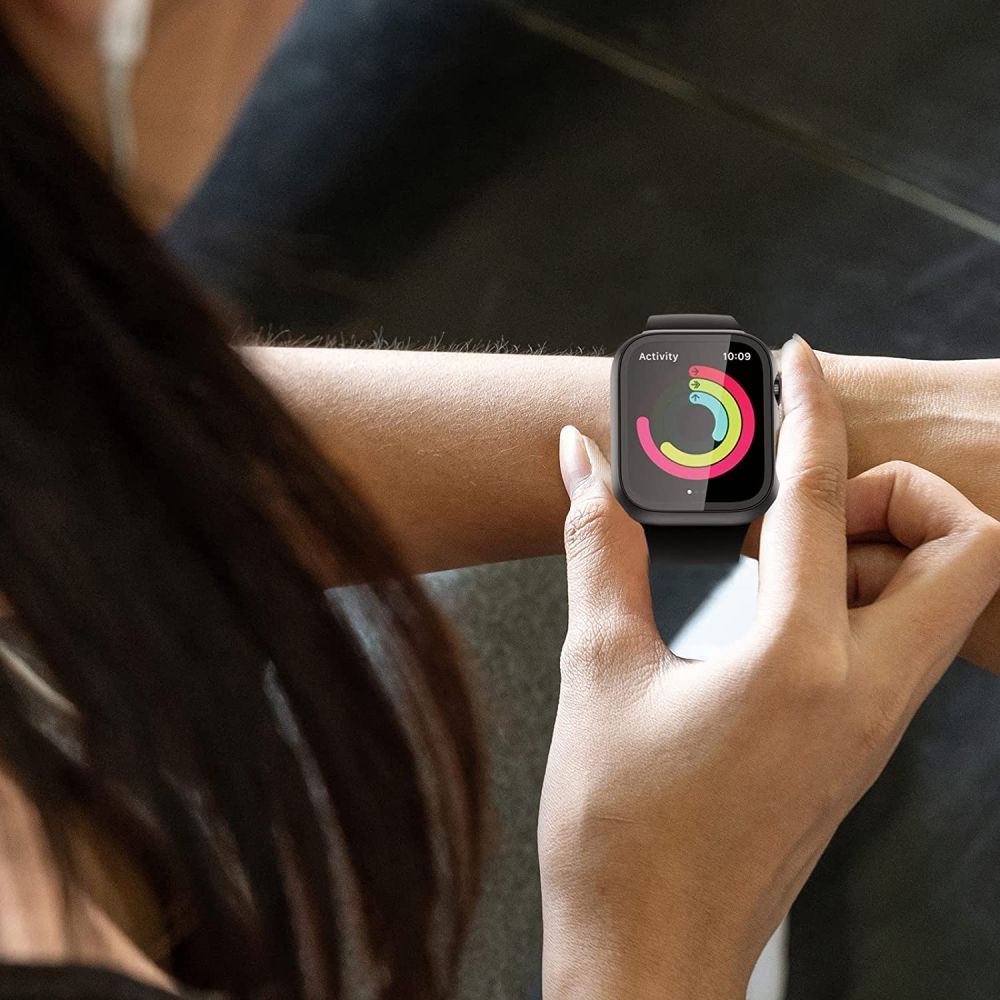 Housse de protection 360° pour Apple Watch 44 mm Doop Defense 360Guard Noir/Orange