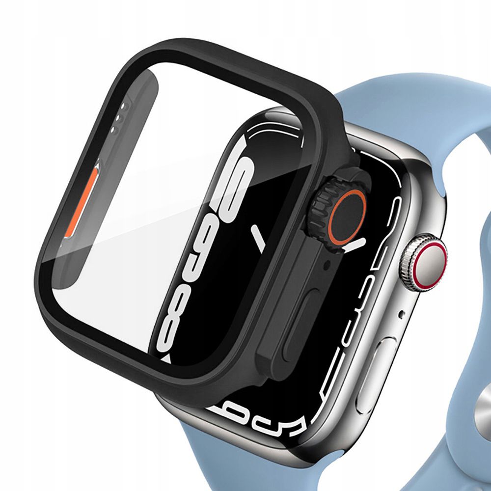 Housse de protection 360° pour Apple Watch 44 mm Doop Defense 360Guard Noir/Orange