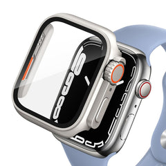 Housse de protection 360° pour Apple Watch 44 mm Doop Defense 360Guard Titane/Orange