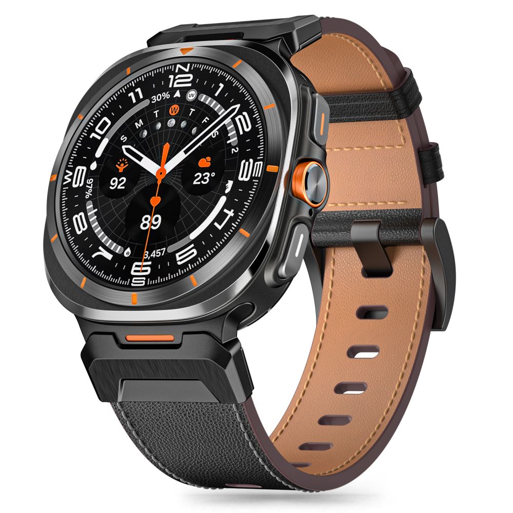 BRACELET TECH-PROTECT DELTA PRO SAMSUNG GALAXY WATCH ULTRA (47 MM) CUIR NOIR