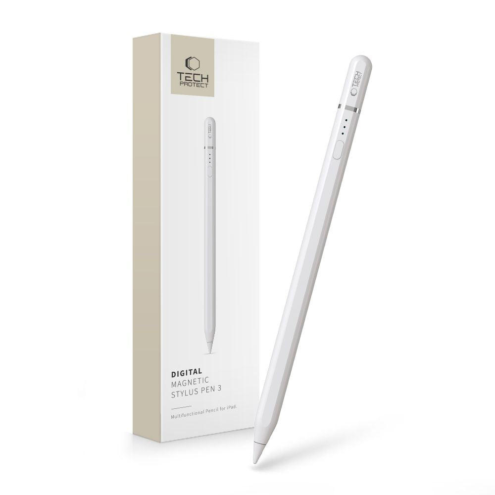 STYLO NUMÉRIQUE MAGNÉTIQUE TECH-PROTECT "3" IPAD BLANC