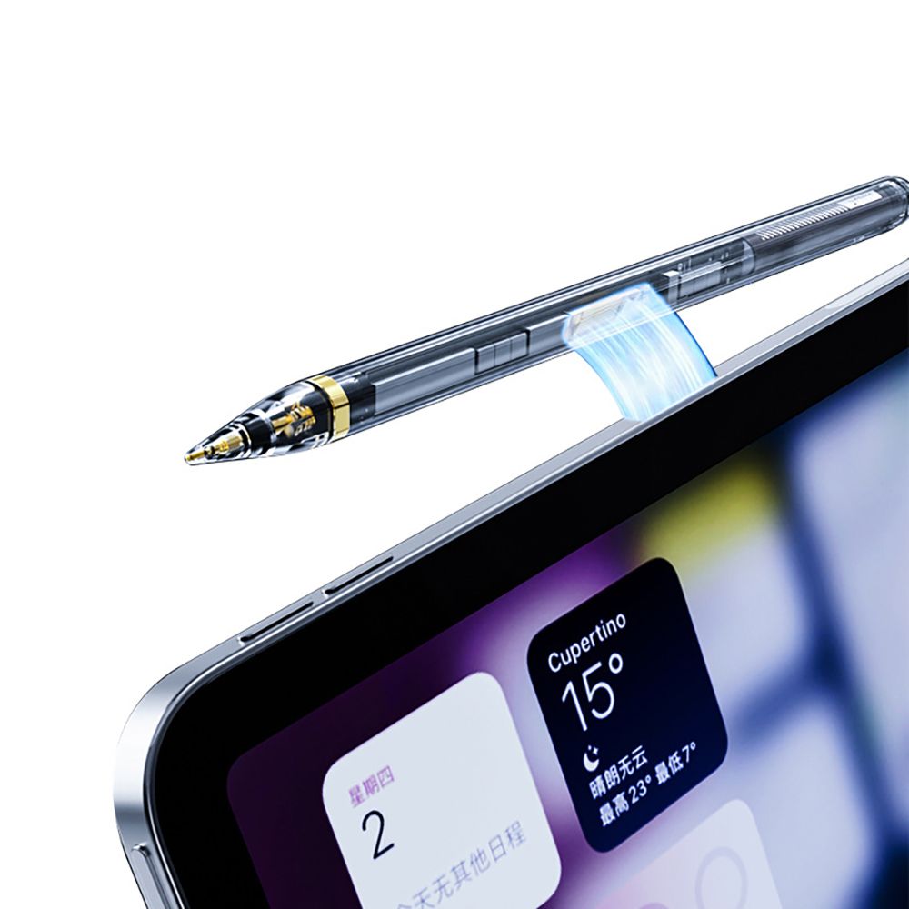 STYLO NUMÉRIQUE MAGNÉTIQUE TECH-PROTECT "4" IPAD TRANSPARENT/NOIR