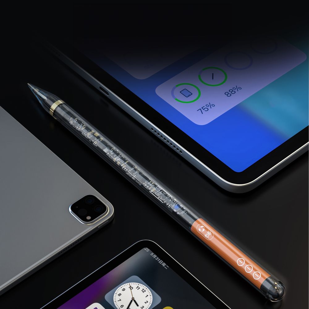 STYLO NUMÉRIQUE MAGNÉTIQUE TECH-PROTECT "4" IPAD TRANSPARENT/NOIR