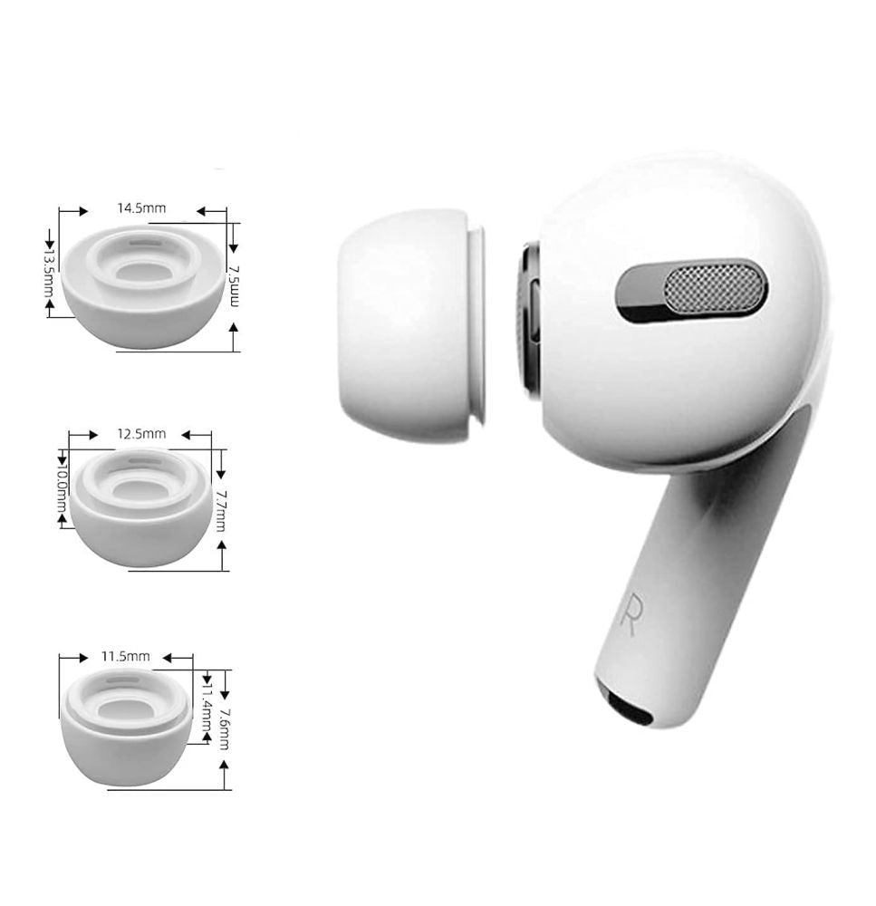 BOUTONS D'OREILLES TECH-PROTECT 3-PACK POUR APPLE AIRPODS PRO 1 / 2 NOIR
