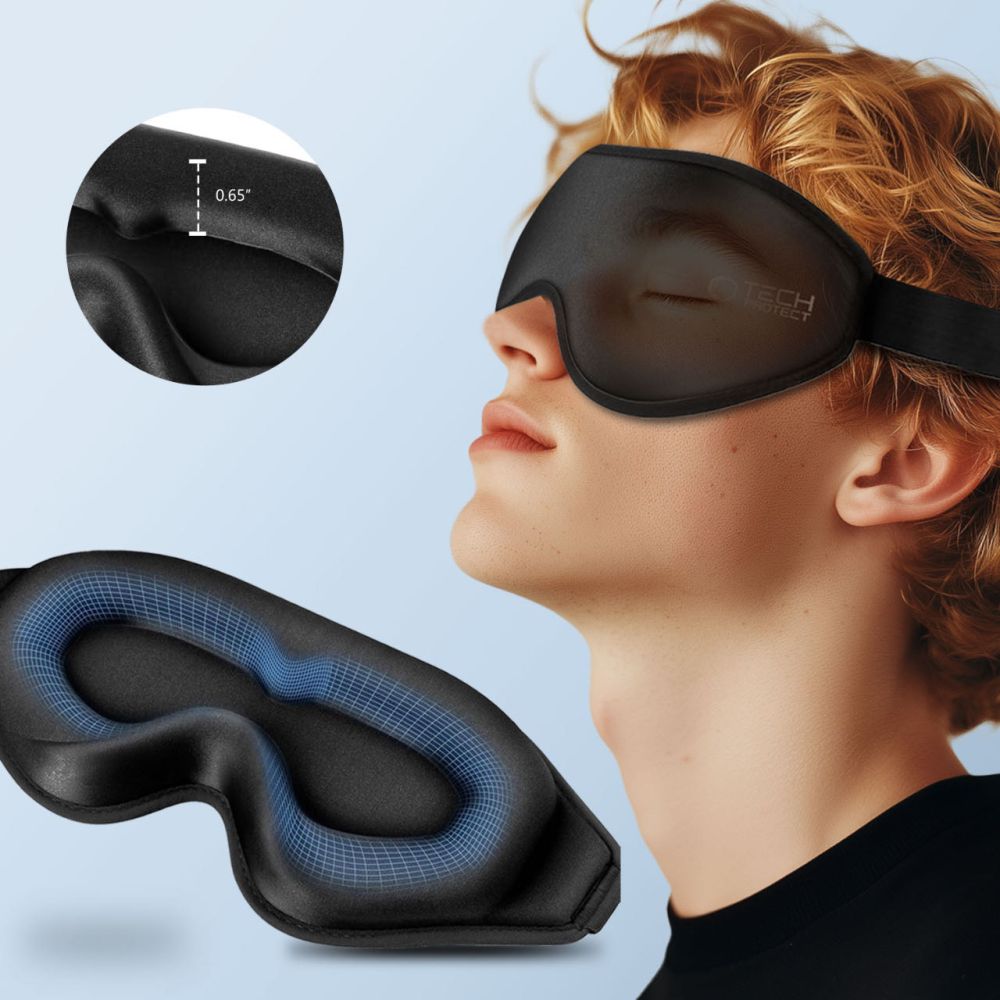 MASQUE DE SOMMEIL TECH-PROTECT EYESHADE NOIR MAT