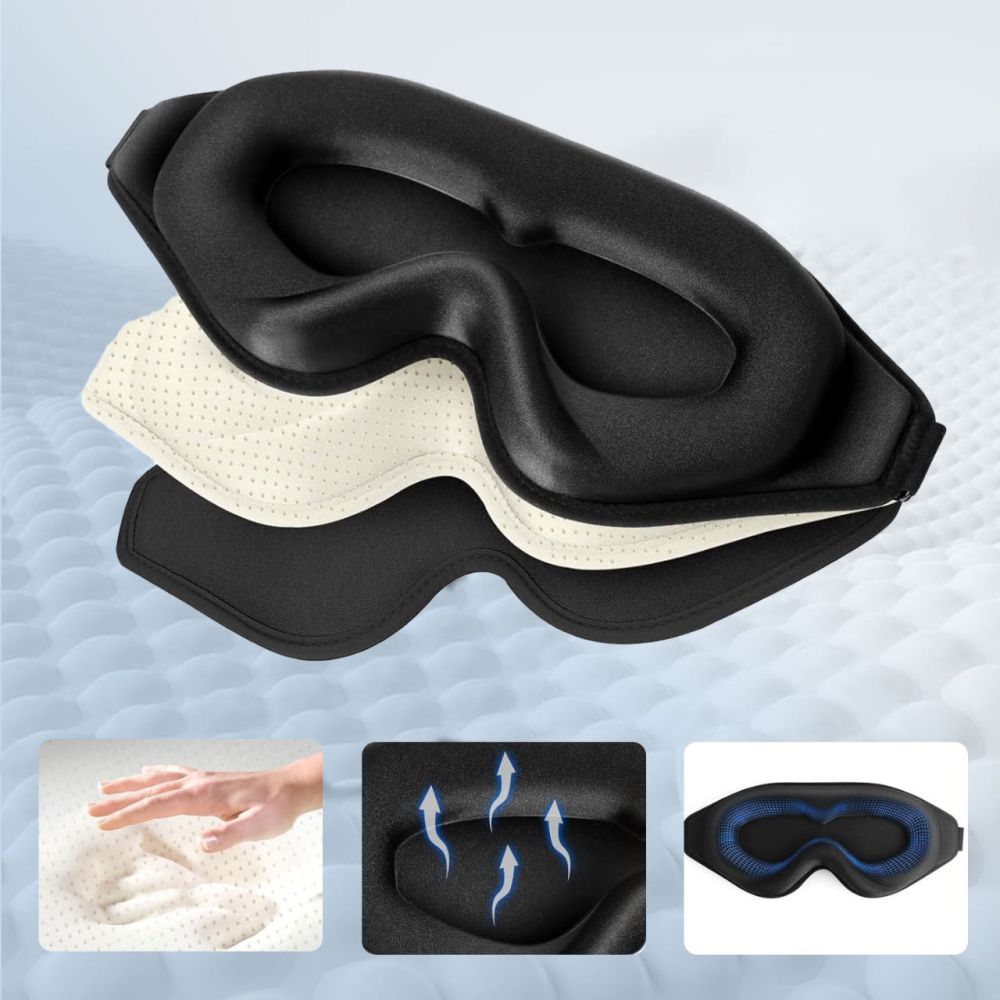 MASQUE DE SOMMEIL TECH-PROTECT EYESHADE NOIR MAT