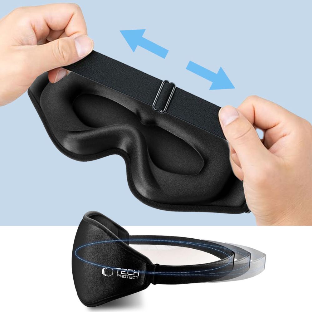 MASQUE DE SOMMEIL TECH-PROTECT EYESHADE NOIR MAT