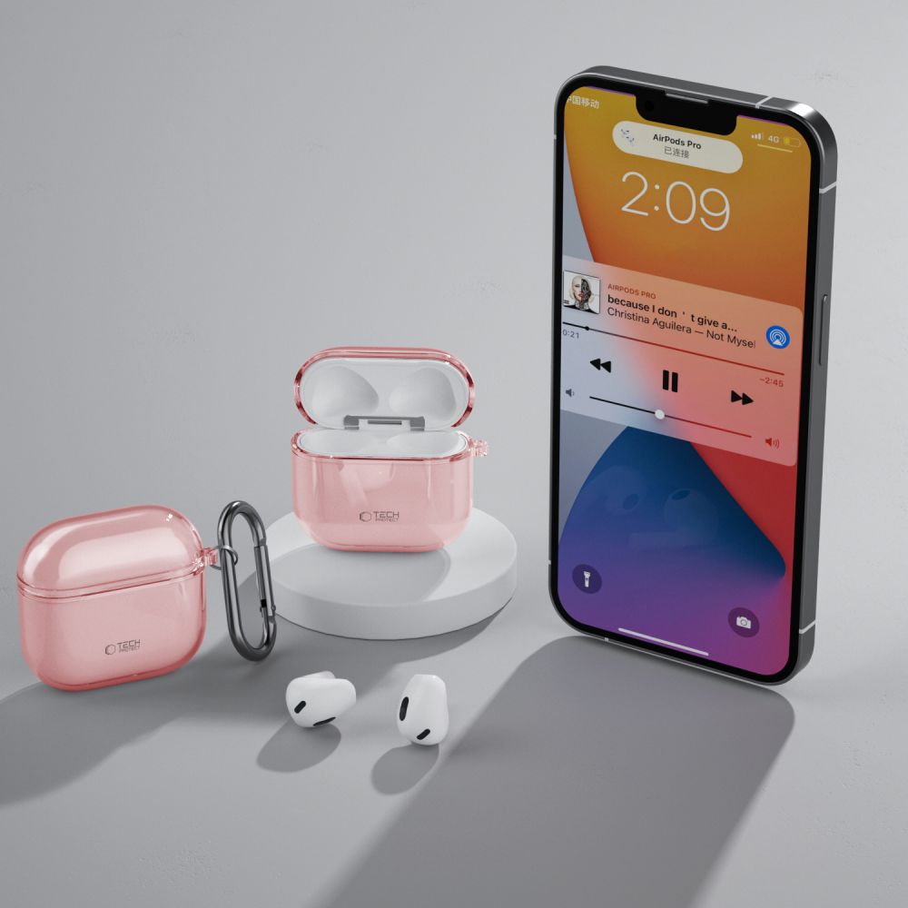 COQUE TECH-PROTECT FLEXAIR APPLE AIRPODS 4 ROSE BÉBÉ