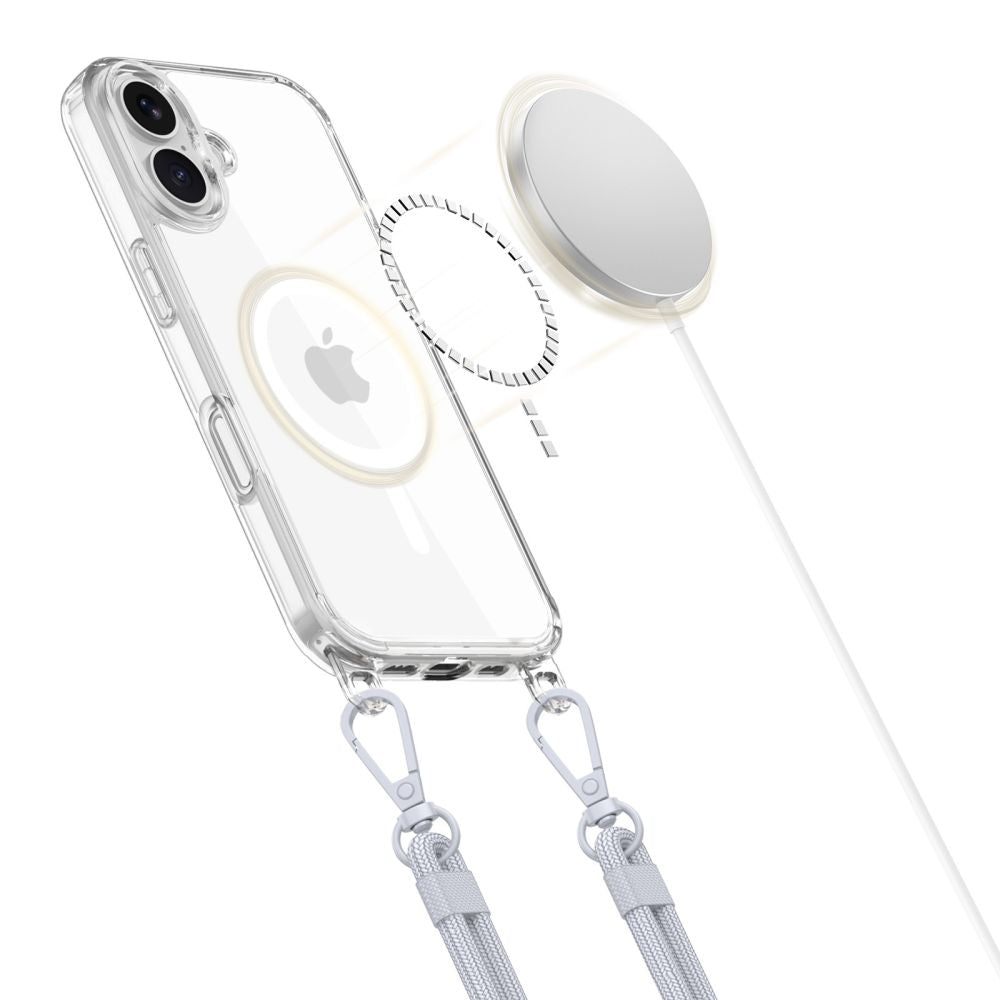 COQUE TECH-PROTECT FLEXAIR CHAIN MAGSAFE IPHONE 16 GRIS & ROSE