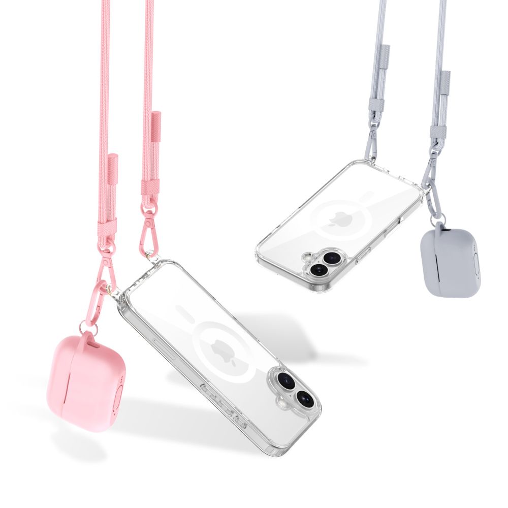 COQUE TECH-PROTECT FLEXAIR CHAIN MAGSAFE IPHONE 16 GRIS & ROSE