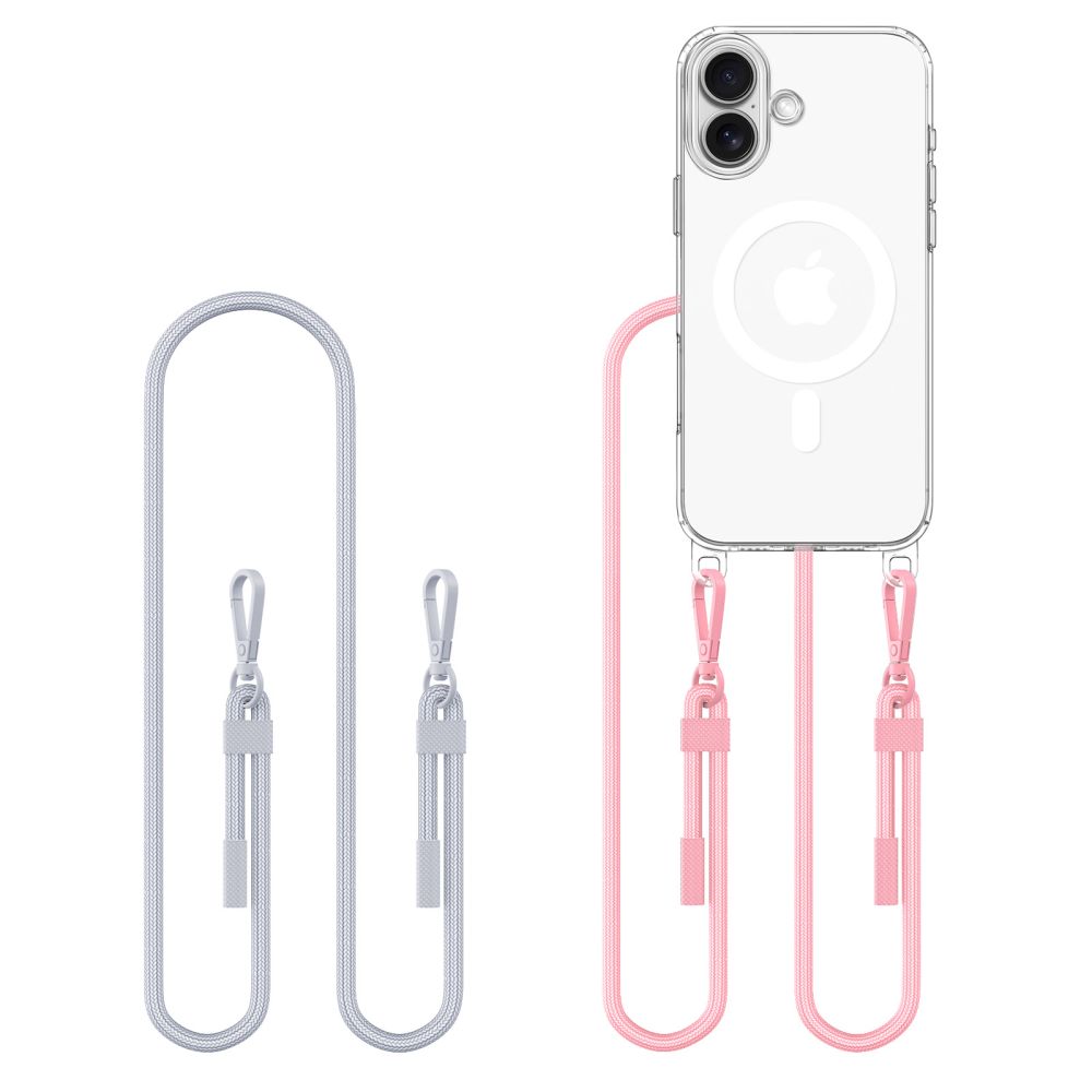 COQUE TECH-PROTECT FLEXAIR CHAIN MAGSAFE IPHONE 16 GRIS & ROSE