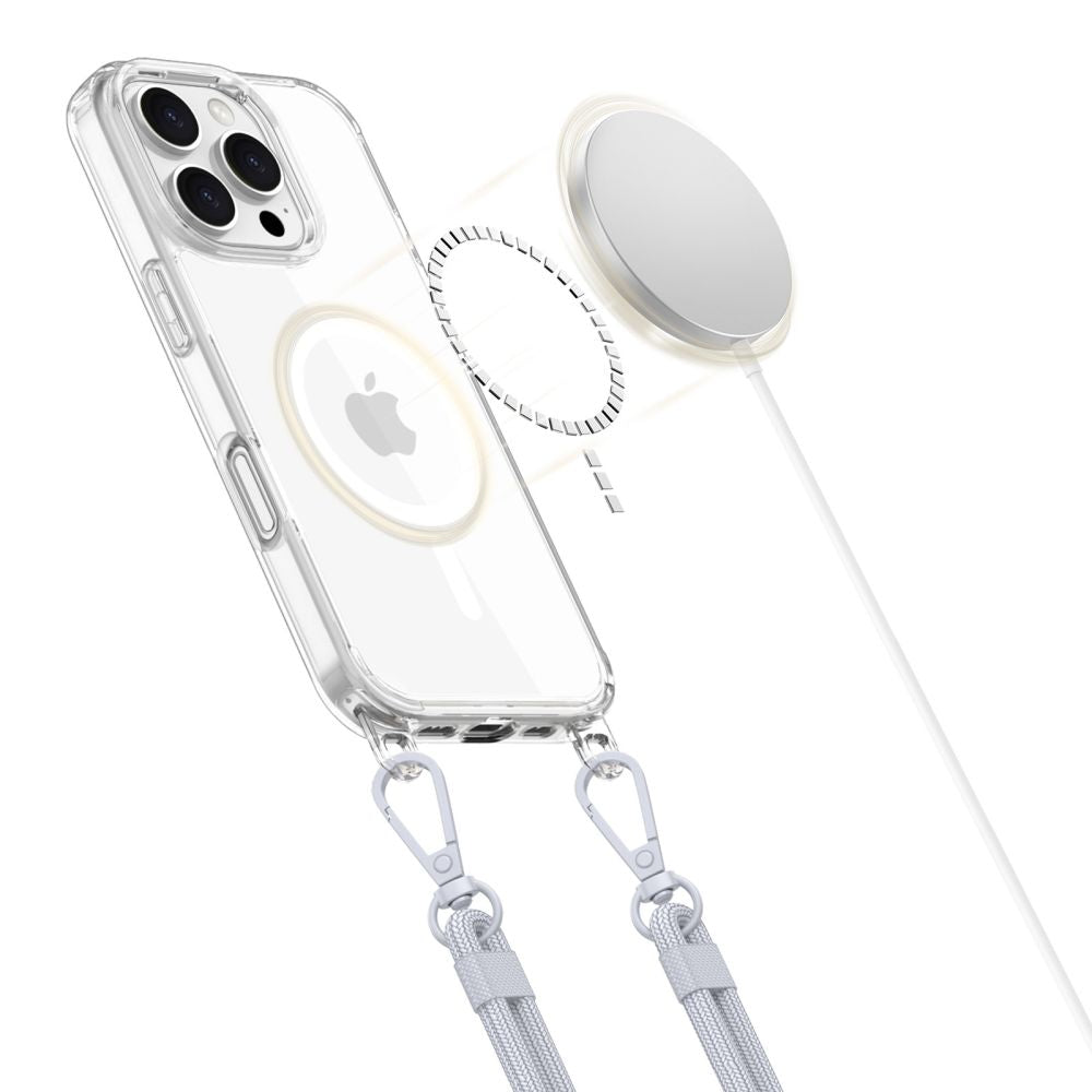 COUVERTURE TECH-PROTECT FLEXAIR CHAÎNE MAGSAFE IPHONE 16 PRO MAX GRIS & ROSE