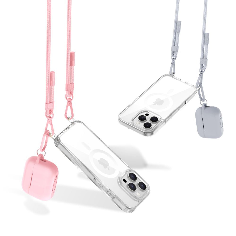 COUVERTURE TECH-PROTECT FLEXAIR CHAÎNE MAGSAFE IPHONE 16 PRO MAX GRIS & ROSE