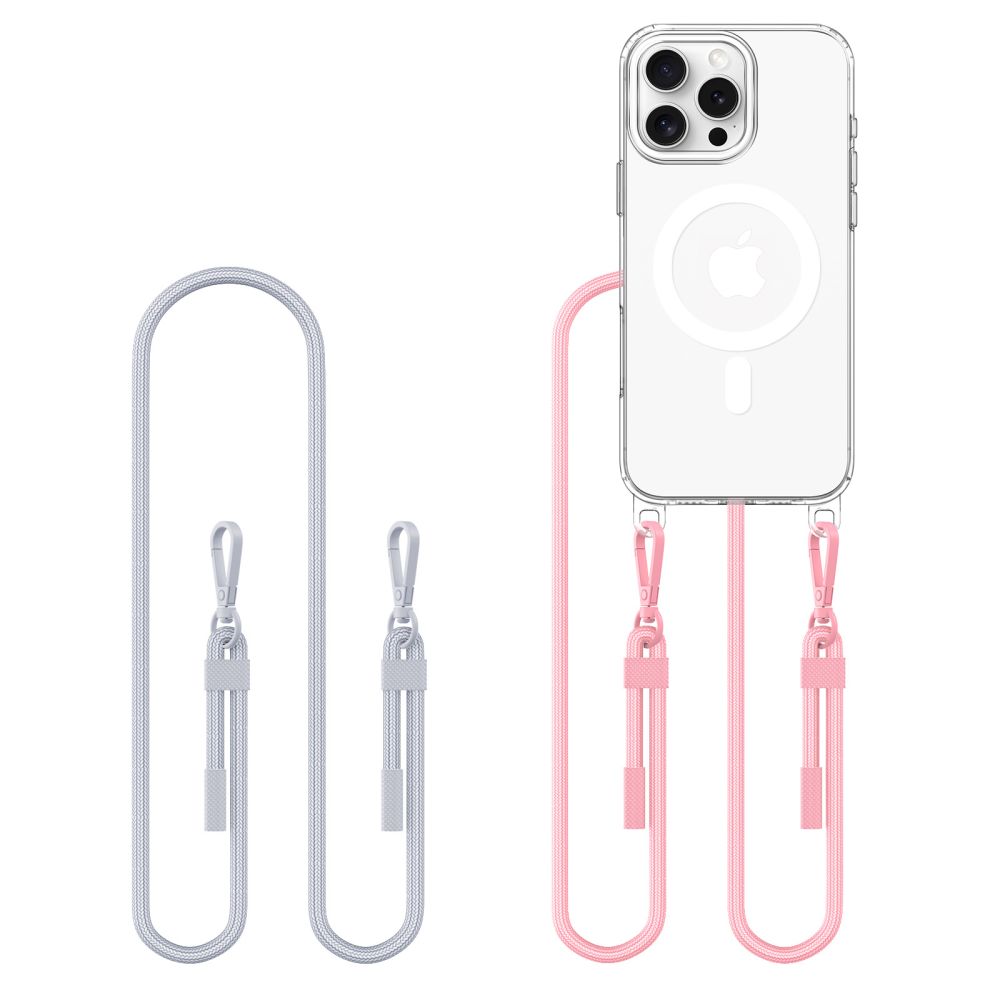 COUVERTURE TECH-PROTECT FLEXAIR CHAÎNE MAGSAFE IPHONE 16 PRO MAX GRIS & ROSE