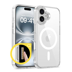 COUVERTURE TECH-PROTECT FLEXAIR HYBRID CC MAGSAFE IPHONE 16 TRANSPARENT