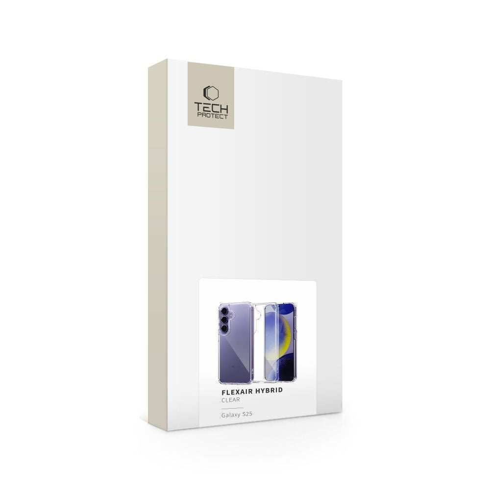 COUVERTURE TECH-PROTECT FLEXAIR HYBRID GALAXY S25 TRANSPARENT