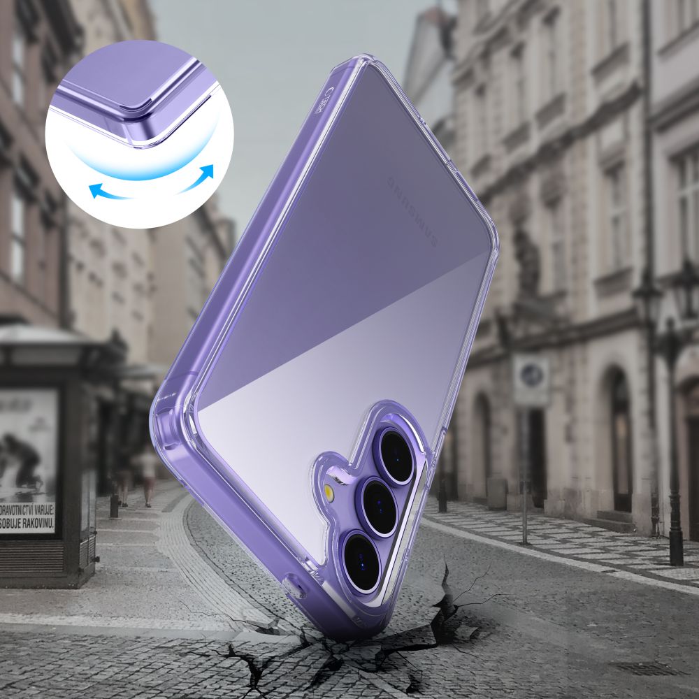 COUVERTURE TECH-PROTECT FLEXAIR HYBRID GALAXY S25+ PLUS TRANSPARENT