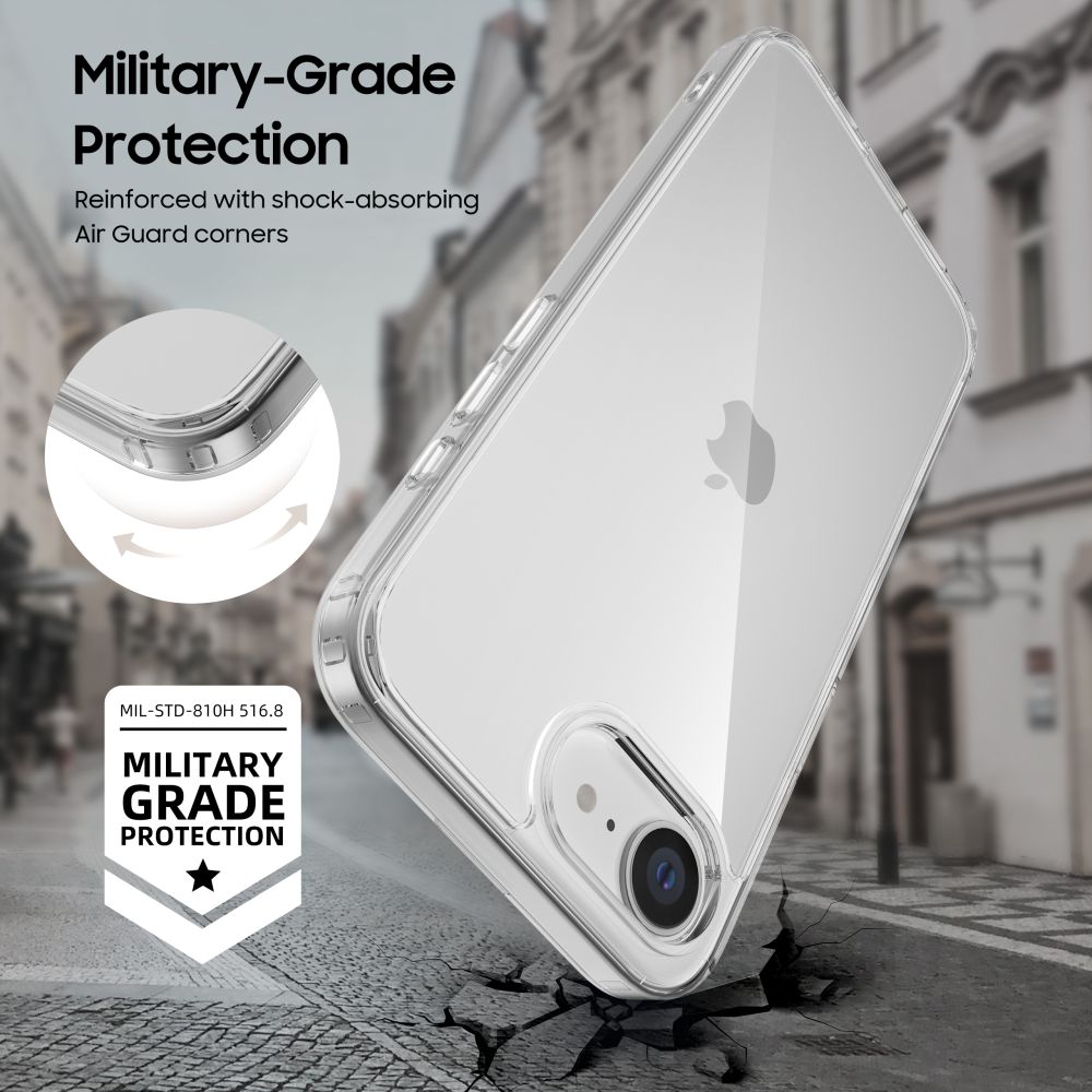 COQUE TECH-PROTECT FLEXAIR HYBRID IPHONE 16E TRANSPARENTE