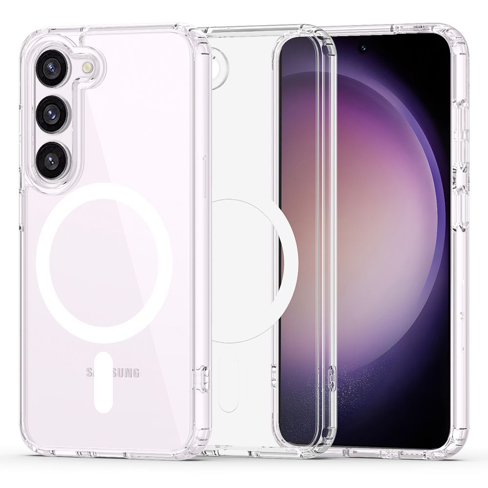 COUVERTURE TECH-PROTECT FLEXAIR HYBRID MAGSAFE GALAXY S23 TRANSPARENT