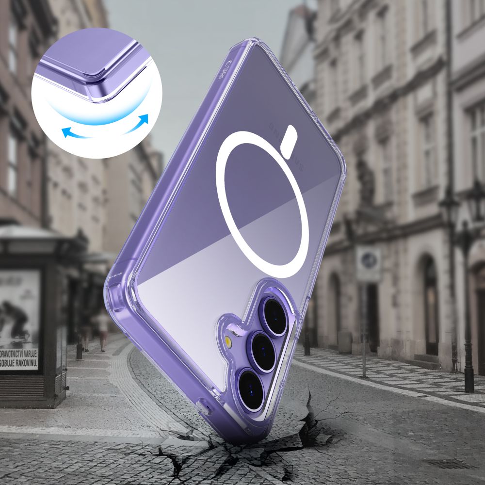 COUVERTURE TECH-PROTECT FLEXAIR HYBRID MAGSAFE GALAXY S25+ PLUS TRANSPARENT