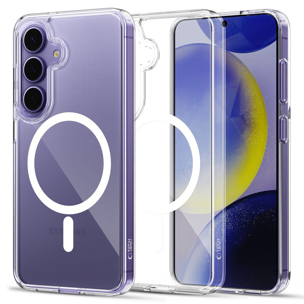 COUVERTURE TECH-PROTECT FLEXAIR HYBRID MAGSAFE GALAXY S25+ PLUS TRANSPARENT