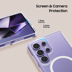 COUVERTURE TECH-PROTECT FLEXAIR HYBRID MAGSAFE GALAXY S25 ULTRA TRANSPARENT