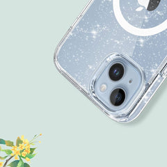 COQUE TECH-PROTECT FLEXAIR HYBRID MAGSAFE IPHONE 15 GLITTER TRANSPARENT