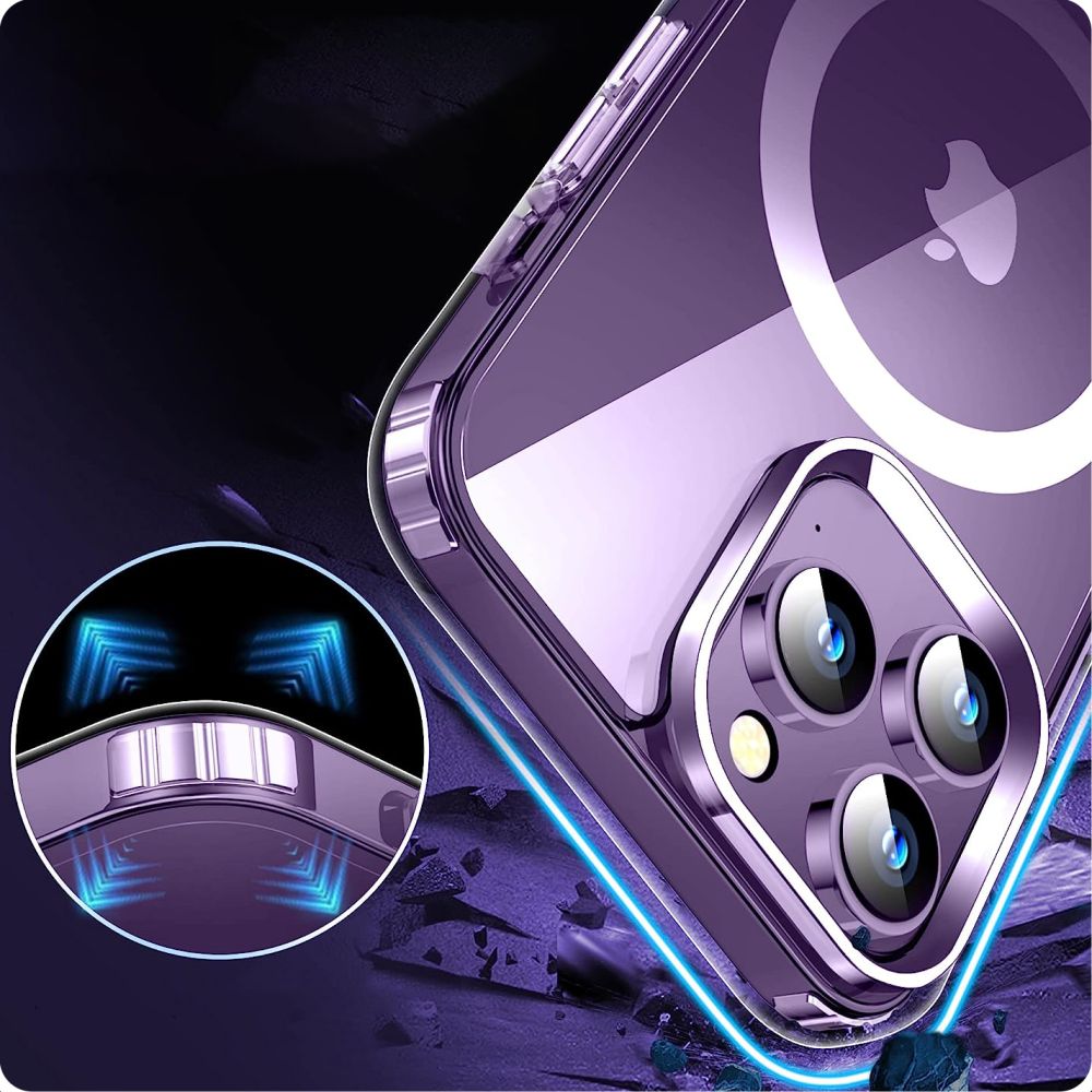 COQUE POUR IPHONE 15 PRO MAGSAFE HEYCASE AIR DEFENSE TRANSPARENTE