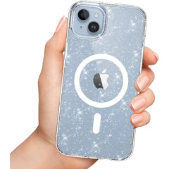 COUVERTURE TECH-PROTECT FLEXAIR HYBRID MAGSAFE IPHONE 15 PRO GLITTER TRANSPARENT