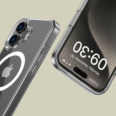 COQUE POUR IPHONE 16 TECH-PROTECT FLEXAIR HYBRID MAGSAFE TRANSPARENT