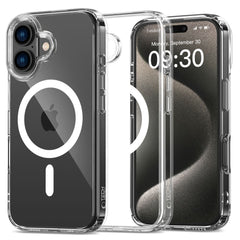 COQUE POUR IPHONE 16 TECH-PROTECT FLEXAIR HYBRID MAGSAFE TRANSPARENT