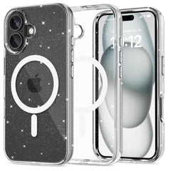 COQUE POUR IPHONE 16 TECH-PROTECT FLEXAIR HYBRID MAGSAFE GLITTER
